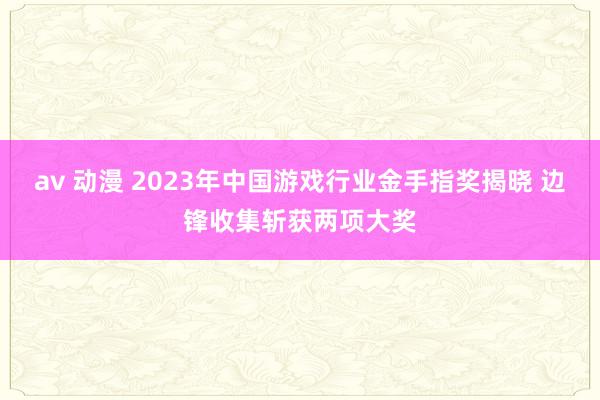 av 动漫 2023年中国游戏行业金手指奖揭晓 边锋收集斩获两项大奖